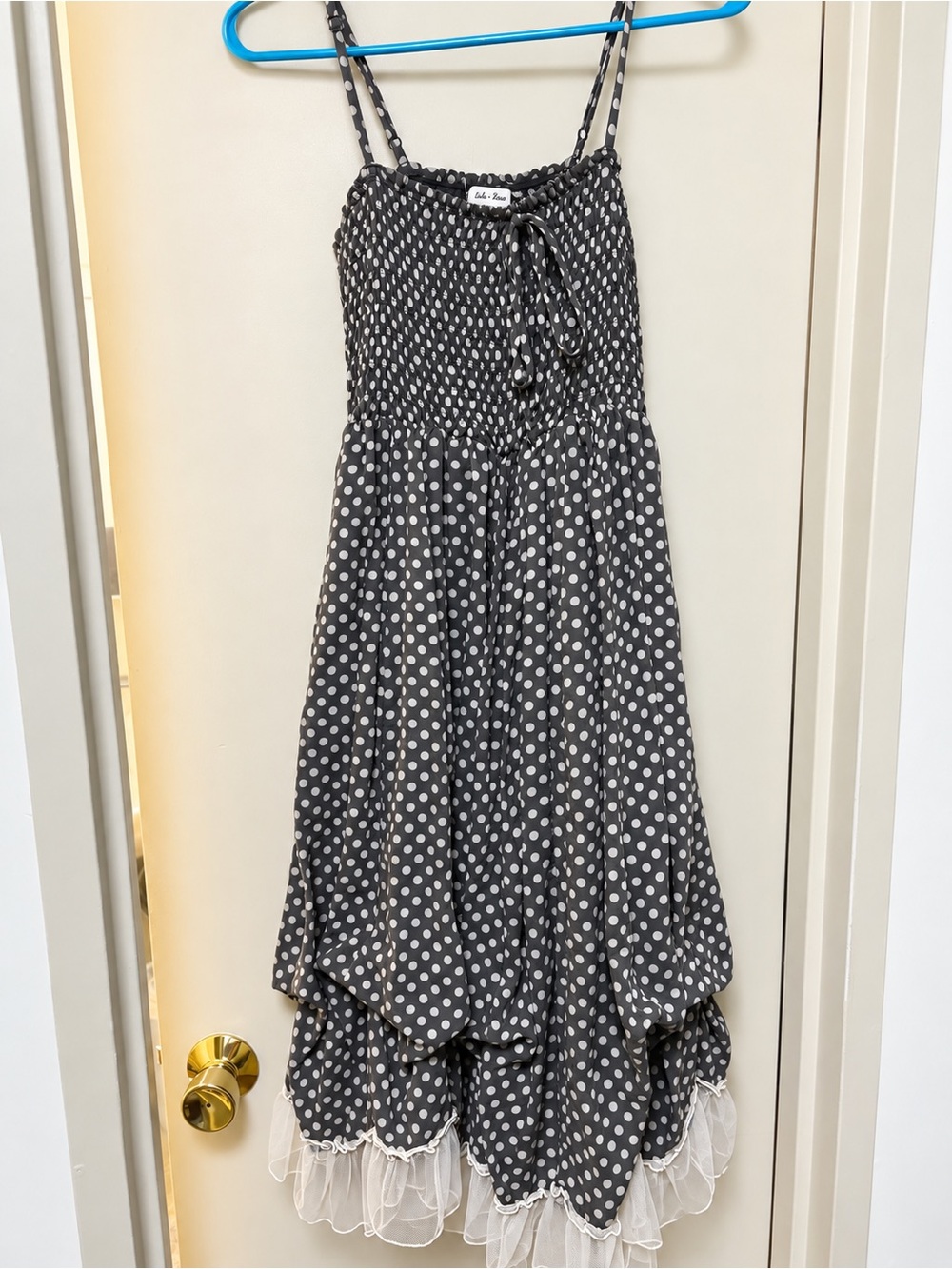 Polka Dot Tiered Maxi Skirt — Black & White